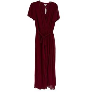 Baltic Born Women’s NWT Maxi Dress Size XL Surplice Short Sleeves